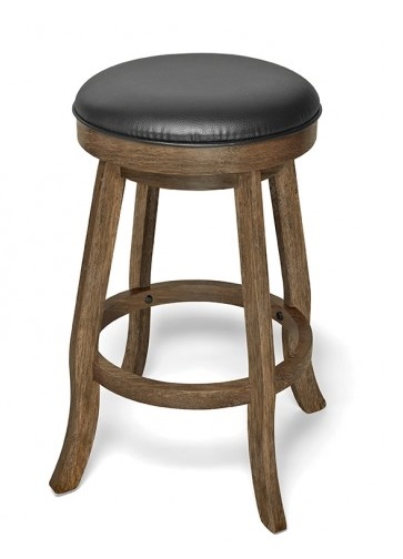 Traditional Backless Pub Stool (Dark Rustic Brown)