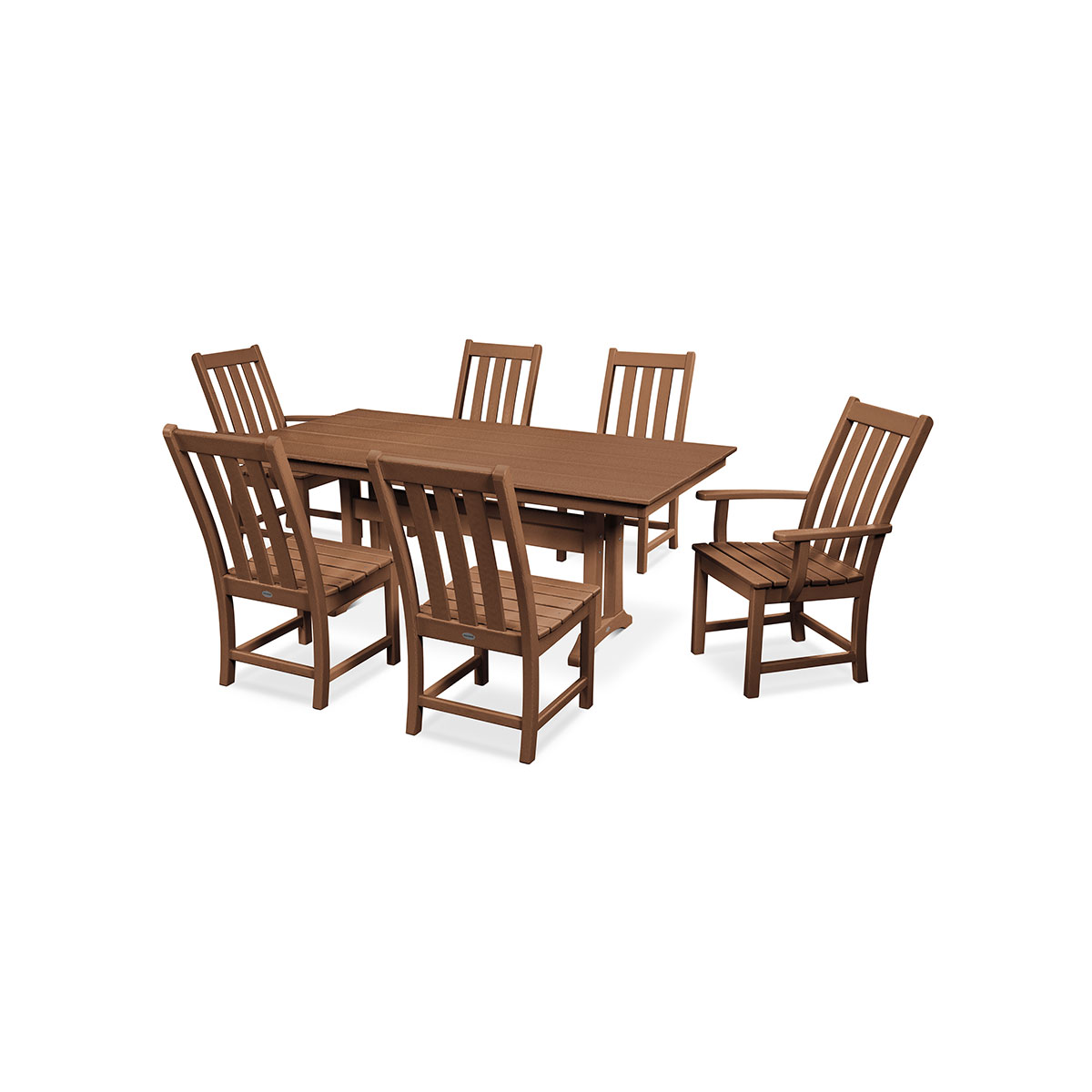 Vineyard 7-Piece Farmhouse Trestle Dining Set