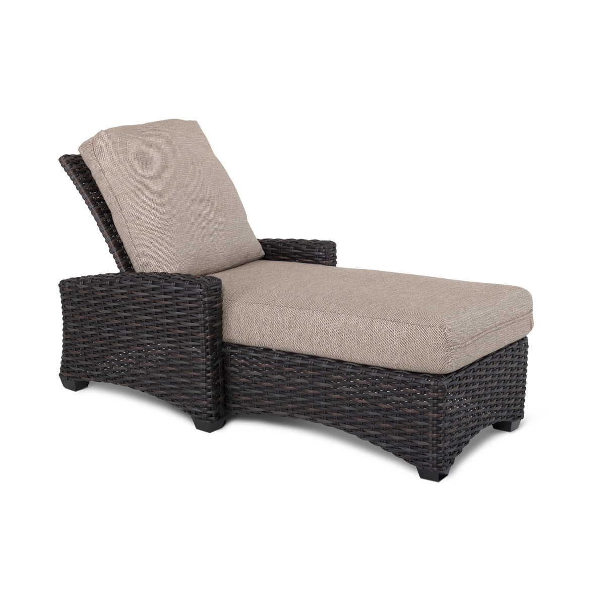 Kampala Pecan Deluxe Cushioned Chaise Lounge