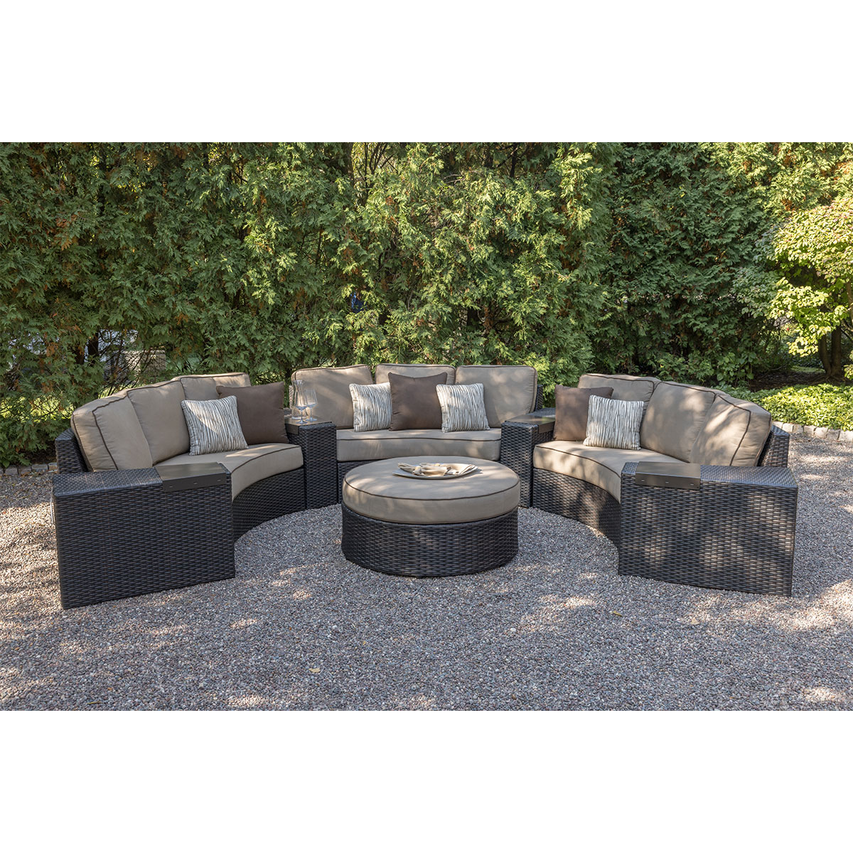 Milan 8 Piece Curved Sectional Collection 