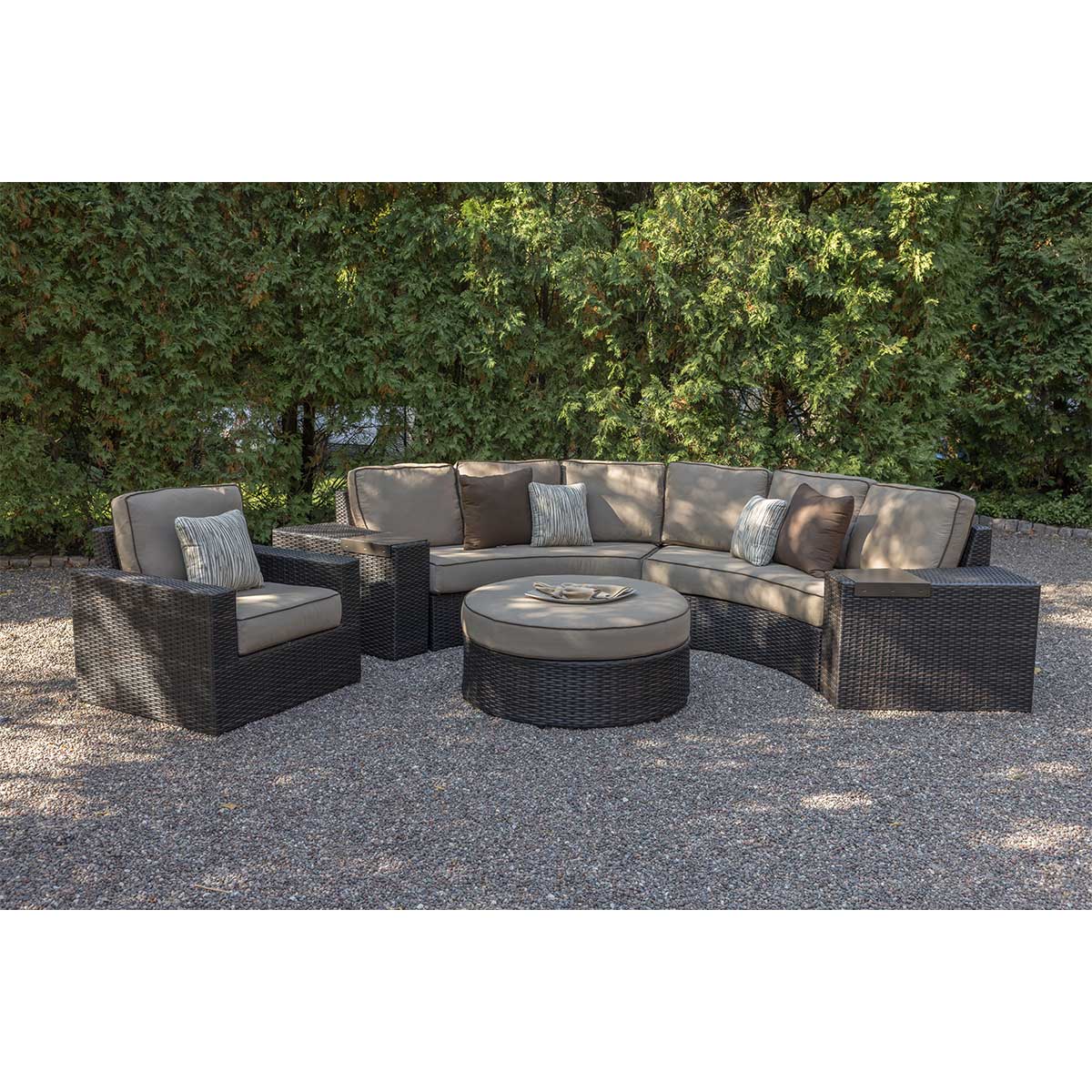 Milan 6 Piece Curved Sectional Chat Collection