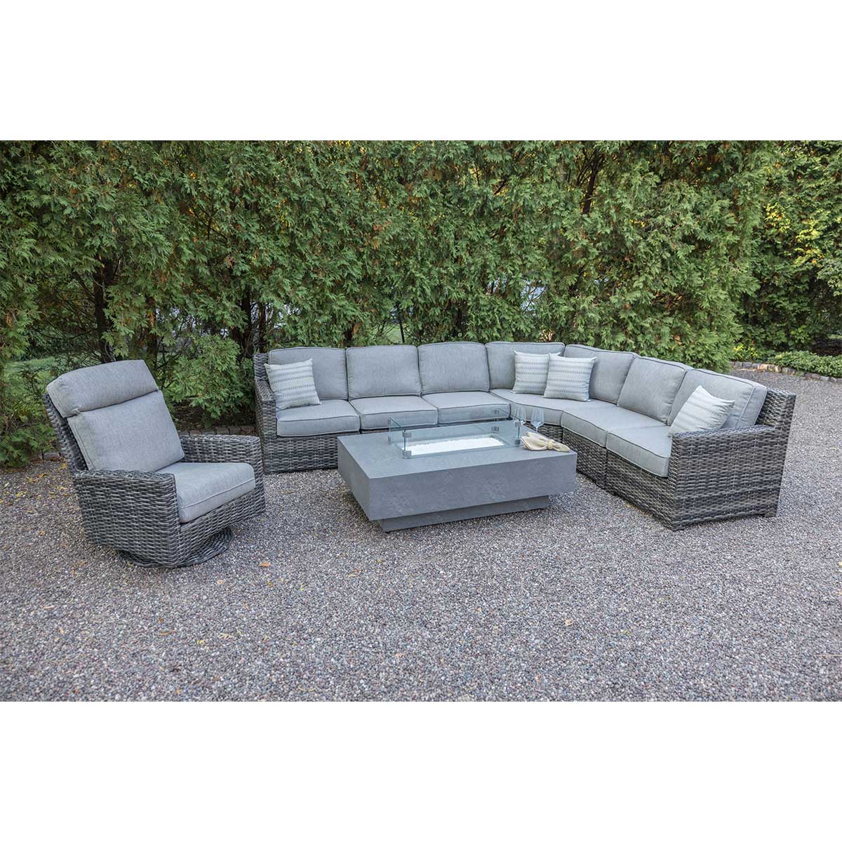 St.Kitts Grey 6 Piece Sectional Collection