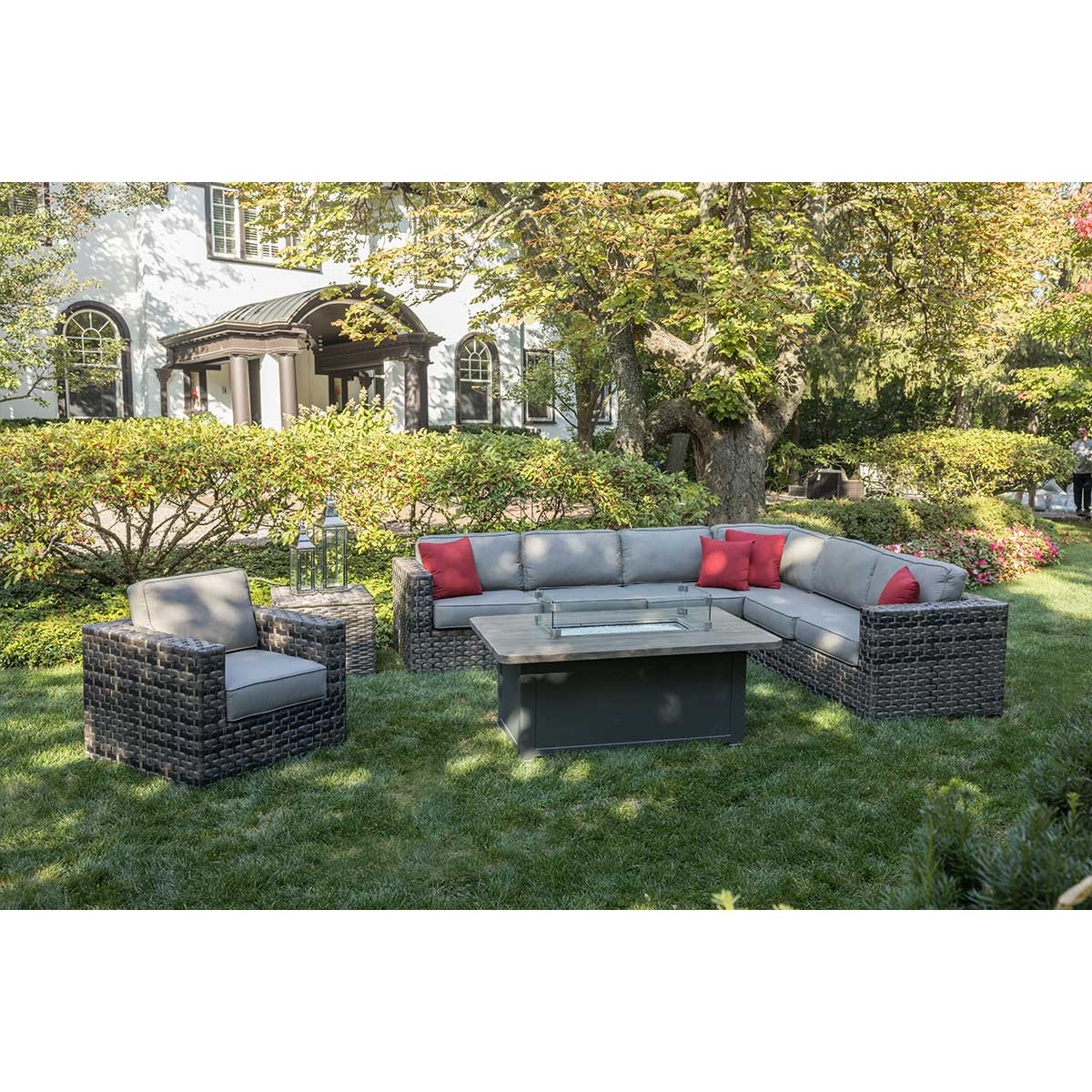 Coventry 6 Piece Sectional Firepit Chat Collection 