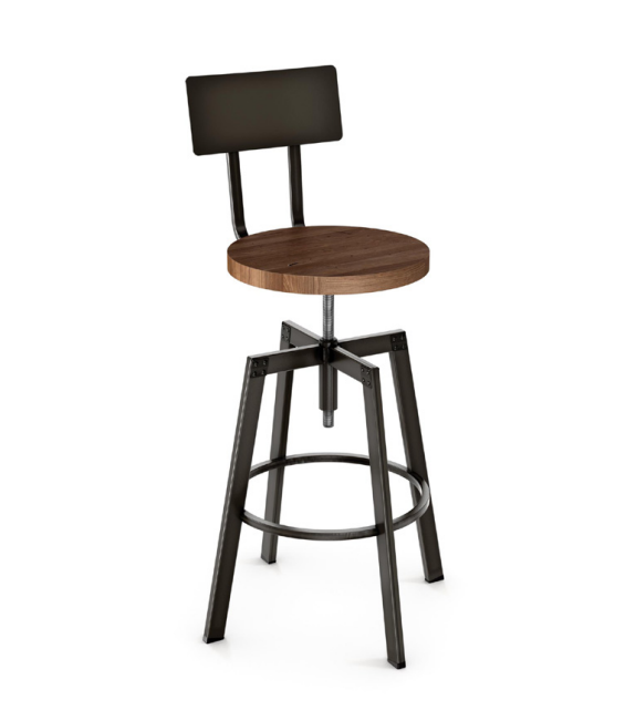 Architect Adjustable Wood Counter Stool 