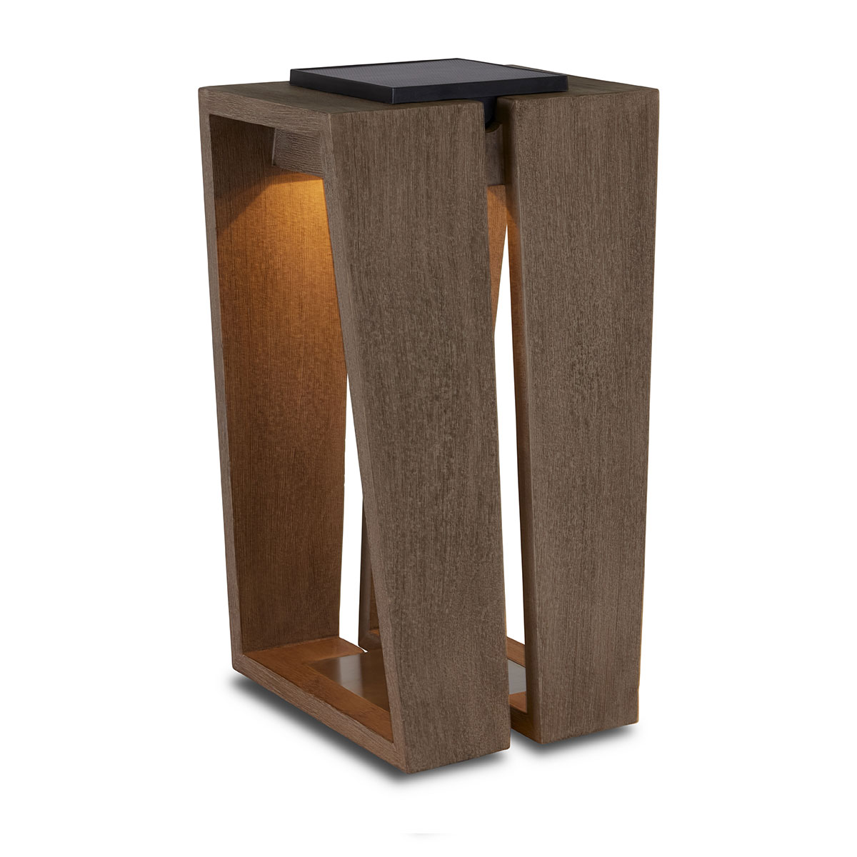 Loft 15" Teak Solar Lantern