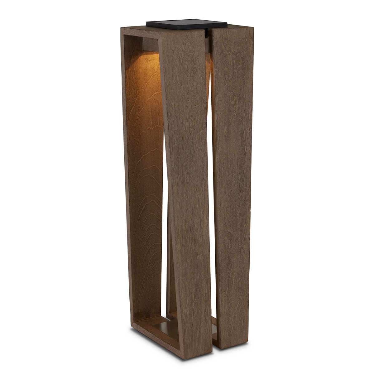 Loft 25" Teak Solar Lantern