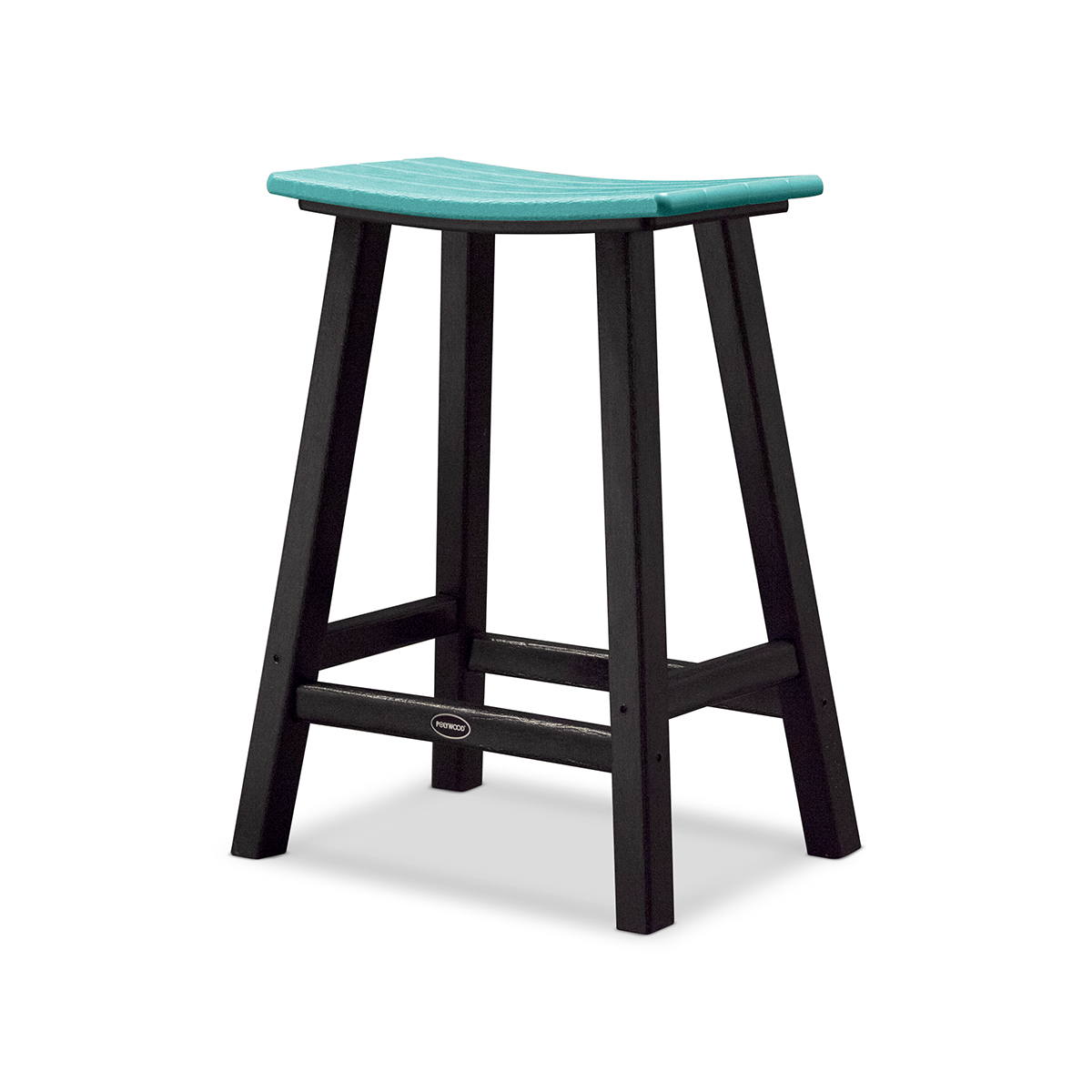 Contempo 24" Saddle Counter Stool in Black