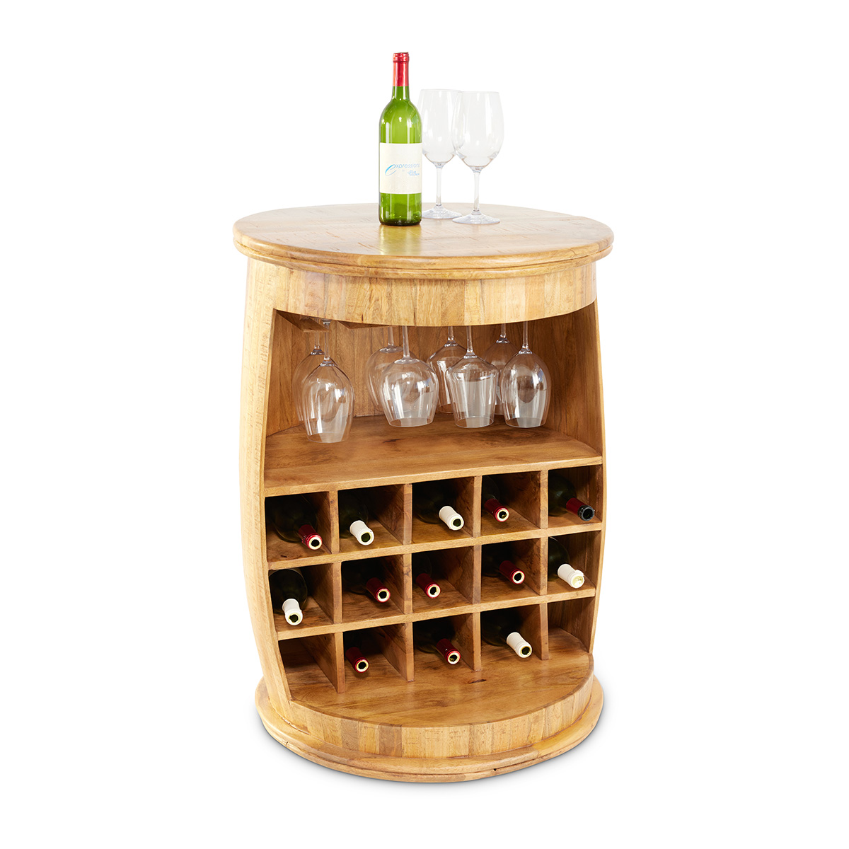 Accent Wine Barrel -Wheathered Honey